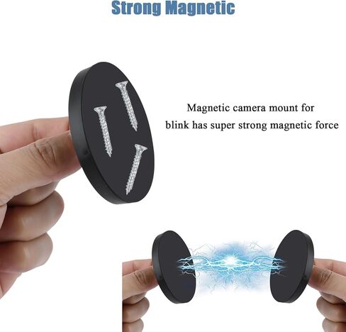 Magnetic Camera Mount Compatible with Blink Outdoor 4 (4th Gen),Blink Mini,Blink Outdoor (3rd Gen) XT3,Blink XT/XT2, No-Drill Adjustable Magnetic Mount for Metal Surface Without Tool in Kuwait
