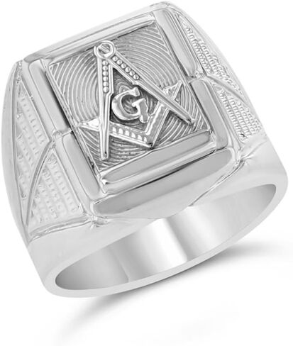 خاتم ماسوني رمز الماسوني من الفضة الاسترليني الفاخر للرجال in Kuwait