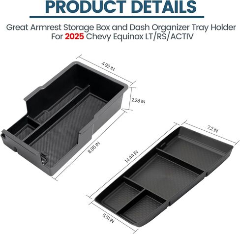 2026 منظم وحدة التحكم Equinox ليس EV لـ 2PACK 2025 2026 منظم وحدة التحكم المركزية Chevy Equinox، لـ 2026 2025 Chevy Equinox LT/RS/ACTIV صينية تخزين وحدة التحكم السفلية 2026 ملحقات Equinox in Kuwait