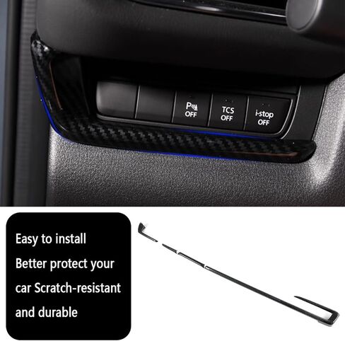 Car Accessories Fit for Mazda CX-30 CX30 2020 2021 2022 2023 2024 2025 Inner Dashboard Center Console AC Air Vent Outlet Cover Trim (Carbon Fiber Style) 4PCS ABS in Saudi Arabia