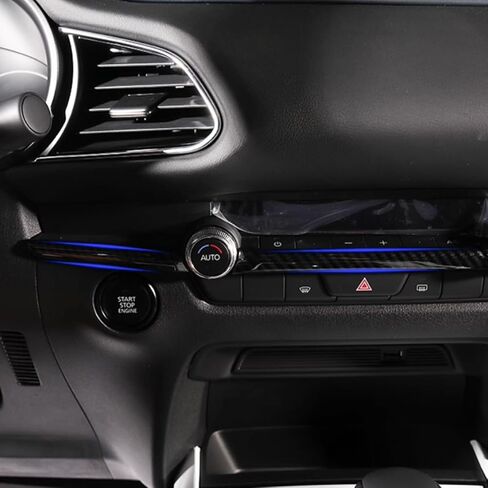 Car Accessories Fit for Mazda CX-30 CX30 2020 2021 2022 2023 2024 2025 Inner Dashboard Center Console AC Air Vent Outlet Cover Trim (Carbon Fiber Style) 4PCS ABS in Saudi Arabia