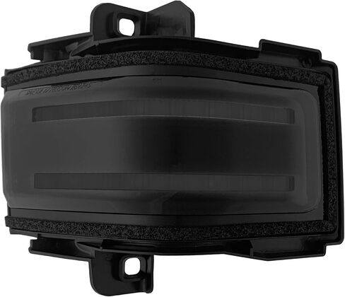 RECON - Fits Ford 17-22 Super Duty (F250, F350, F450) Smoked Side Mirror Lenses with LED White Running Lights, Spotlight, Scanning Amber Turn Signals - Smoked Lens in Saudi Arabia