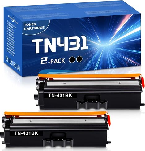 TN-431 TN431 Toner Cartridge Black High Yield Replacement for Brother TN431 TN-431 TN431BK HL-L8260CDW HL-L8360CDW MFC-L8610CDW MFC-L8690CDW MFC-L8900CDW MFCL9570CDW Printer (2 Pack) in Saudi Arabia