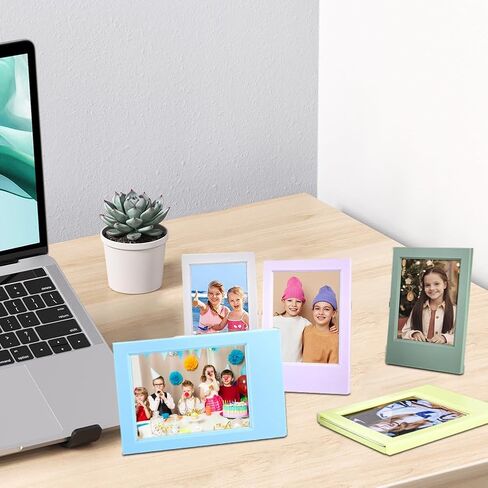 24 Pack 2''x3'' Photo Frame for Fujifilm Instax, Mini Polaroid Film, 8 Colors Mini Frame with Stand 3-Inch Wallet Size Polaroid Picture Frames for Home, Office Tabletop Display in Kuwait