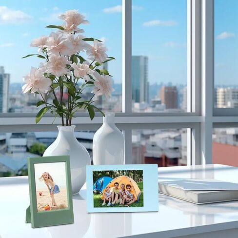 24 Pack 2''x3'' Photo Frame for Fujifilm Instax, Mini Polaroid Film, 8 Colors Mini Frame with Stand 3-Inch Wallet Size Polaroid Picture Frames for Home, Office Tabletop Display in Kuwait