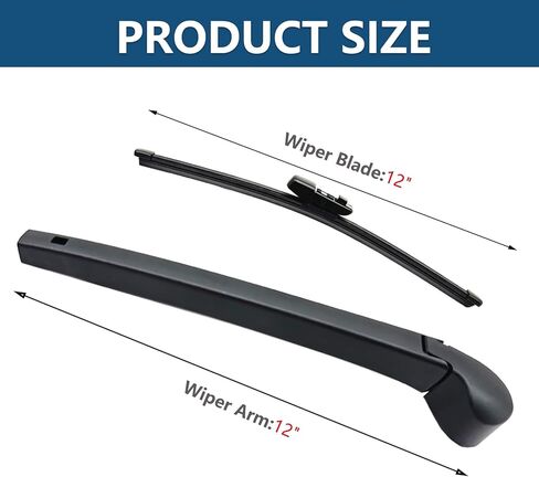 Rear Windshield Wipers Blade Arm Kits for Volkswagen Atlas 2018-2025 Back Glass Wiper Arm Blade Replacements All Seasons Fit, Replacement OE: 3CN-955-427-03C in Saudi Arabia
