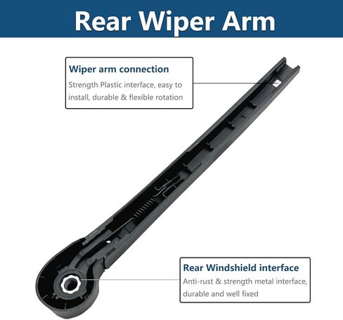 Rear Windshield Wipers Blade Arm Kits for Volkswagen Atlas 2018-2025 Back Glass Wiper Arm Blade Replacements All Seasons Fit, Replacement OE: 3CN-955-427-03C in Saudi Arabia