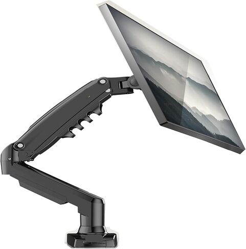 F80 Desktop Gas Spring 17-30 Inch LCD LED Monitor Stand Mounting Arm Fully Dynamic Monitor Stand Bearing 2-9 kg(White) in Saudi Arabia