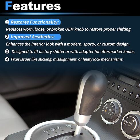Automatic Transmission at Gear Shift Shifter Knob for Nissan 350Z 2004-2007 for Infiniti G35 2004-2007 for Infiniti FX35 FX45 2005-2008 No.34910CL71B/34910AC50B in Kuwait
