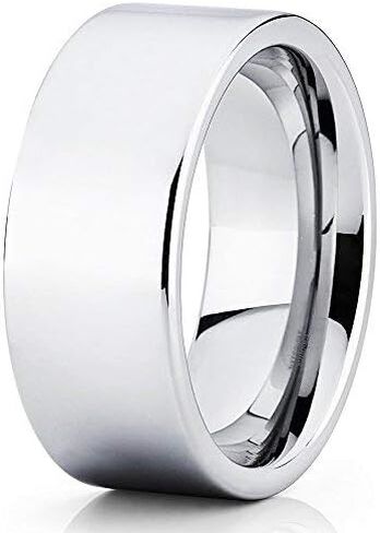 خاتم زفاف من التنجستين الفضي مقاس 12 مم، خاتم من كربيد التنجستن، خاتم تنجستن للرجال، خاتم الذكرى السنوية، خاتم تنجستين فريد من نوعه، خاتم تنجستين فضي، خاتم كربيد التنجستن، مقاس مريح in Kuwait