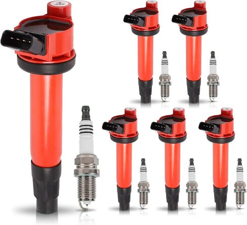ENA Set of 6 Ignition Coil Pack with Spark Plug 3.3L 3.3 V6 2004 2005 2006 2007 2008 Compatible with Lexus Toyota Camry Sienna Solara Highlander ES330 RX330 RX400h for C1452 UF506 UF430 4504 in Saudi Arabia
