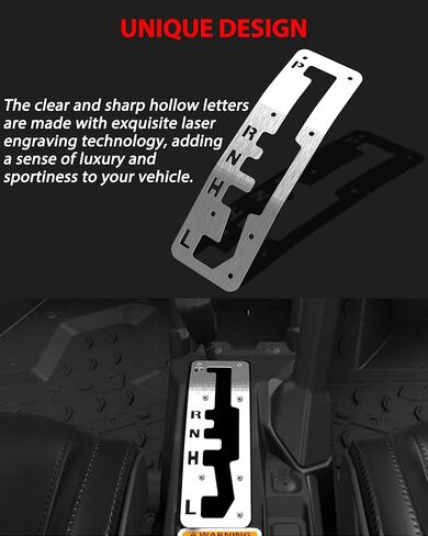 SLUORIMOD Gloss Stainless Steel Shifter Plate for Can-Am Maverick X3 & X3 MAX 2017-2025, Quick Shift Gate Panel Replace OEM #7707900463, 707900644, 707000965, Durable Aluminum Accessory (Silver) in Saudi Arabia