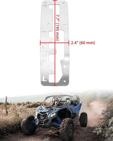 SLUORIMOD Gloss Stainless Steel Shifter Plate for Can-Am Maverick X3 & X3 MAX 2017-2025, Quick Shift Gate Panel Replace OEM #7707900463, 707900644, 707000965, Durable Aluminum Accessory (Silver) in Saudi Arabia