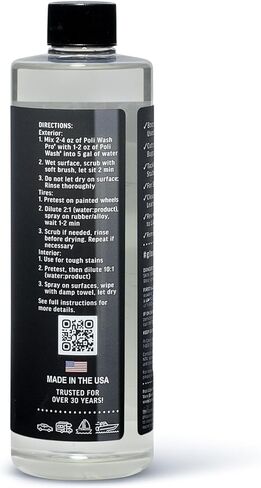 Poli Wash Pro® – Professional-Grade Boat & RV Cleaner and Stain Remover | Highly Concentrated Alkaline Formula for Fiberglass, Gel-coat, Vinyl, Upholstery & Carpets in Kuwait