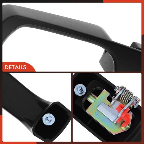 A-Premium Outside Exterior Door Handles Compatible with Jeep XJ Series Cherokee 1997 1998 1999 2000 2001, Textured Black, 2-PC Set, Front or Rear Driver and Passenger Side in Saudi Arabia
