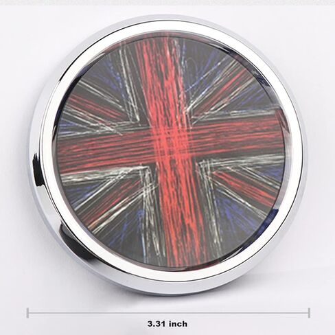3D Front Bumper Grill Emblem Badge Chrome Cover for Mini Cooper One S JCW R50 R52 R53 R55 R56 R60 R61 F54 F55 F56 F57 F60 Hatchback Countryman Car Accessories Decoration (Red Union Jack) in Saudi Arabia