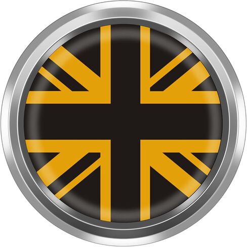 3D Front Bumper Grill Emblem Badge Chrome Cover for Mini Cooper One S JCW R50 R52 R53 R55 R56 R60 R61 F54 F55 F56 F57 F60 Hatchback Countryman Car Accessories Decoration (Red Union Jack) in Kuwait