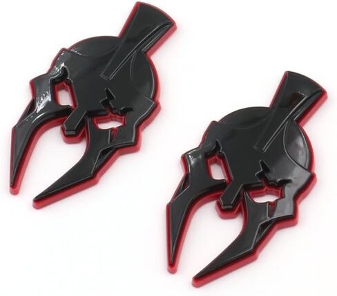 2Pcs Custom Gladiator Emblems Car Badge Left Right Side Sticker Compatible with Wrangler JL JK Gladiator Universal Car Vehicle, Truck, Motorcycle (Black Red) in Saudi Arabia
