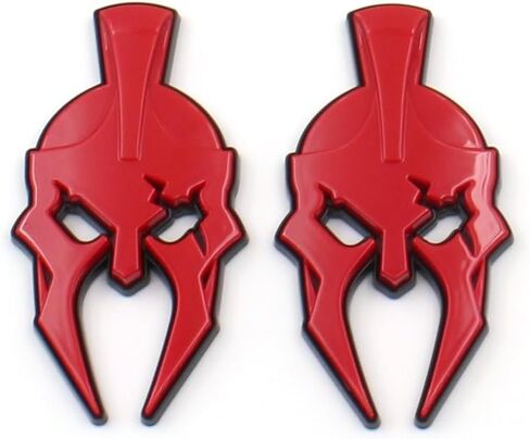 2Pcs Custom Gladiator Emblems Car Badge Left Right Side Sticker Compatible with Wrangler JL JK Gladiator Universal Car Vehicle, Truck, Motorcycle (Black Red) in Saudi Arabia