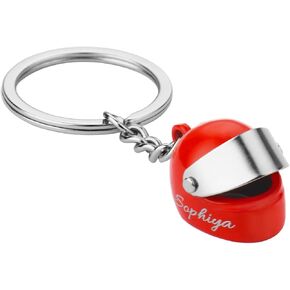 OXYEFEI Personalized Motorcycle Helmet Keychain, Custom Motorcycle Helmet Keychain Engraved with Name Gifts for Biker in Kuwait