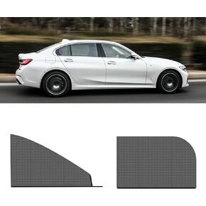 4 PCS Car Window Screen Mesh, Heat Block Double-layer Car Window Shade, Breathable High Elastic Mesh Privacy Protection Curtain, Universal for Most Sedans (Black) in Kuwait