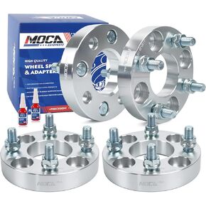 MOCA 25.4mm 4x101.6 Hubcentric Wheel Spacers (62mm Bore) - 1/2" x20 Studs Compatible with EZ GO EZGO Club Car (Silver, Pack of 4) in Kuwait