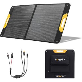 BougeRV 200W Portable Solar Panel, Fiberglass Solar Charger, Up to 25% Conversion Hight Efficiency, N-Type Foldable Solar Panel, IP65 Water Resistant for Camping, RV, Van, Boat, Hiking & Off-Grid Use in Kuwait