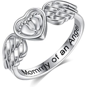 INFUSEU Mommy of an Angel Ring Miscarriage Gifts for Mothers Hug from Heaven Jewelry in Saudi Arabia