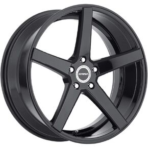 STRADA PERFETTO Custom Wheel - 20x8.5, 35 Offset, 5x114.3 Bolt Pattern, 72.6mm Hub - Gloss Black Rim in Kuwait