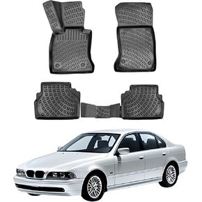 سجادات أرضية لسيارة BMW الفئة الخامسة E39 1996-2003 | بطانة أرضية مخصصة للسيارات | عديم الرائحة لجميع الأحوال الجوية مقاوم للماء بطانة ثلاثية الأبعاد | إكسسوارات داخلية سجادات السيارة باللون الأسود in Kuwait