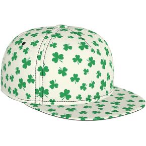 St. Patrick's Day Green Shamrock Baseball Cap Snapback Hat Adjustable Flat-Brimmed Hat Hip Hop Hat for Men Women in Kuwait