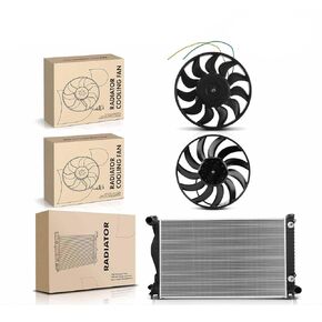 قطع غيار للمبرد ومجموعة مروحة التبريد 2X لأودي A6 2006-2010 A6 Quattro 2005-2008 V6 3.2L Mod-A58PP-105999 in Kuwait