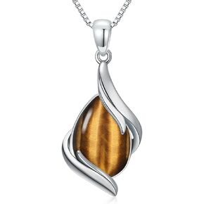 Teardrop Necklace for Women 925 Sterling Silver Gemstone Pendant Fine Jewelry Birthday Gifts for Women in Kuwait