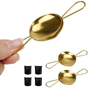 Wax Seal Melting Spoon, 2PCS Double Handle Stainless Steel Sealing Spoon, Warmer Scoop for Handmade Seal, Hand Free Candle Flame Melt Accessories for Sealing Invitation Envelope in Kuwait