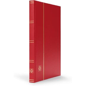 Lighthouse Stockbook DIN A5, 32 black pages, non-padded cover, red in Kuwait
