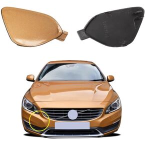 غطاء غطاء خطاف سحب المصد الأمامي للسيارة متوافق مع فولفو S60 S60L V60 2014 2015 2016 2017 2018 غطاء غطاء المقطورة 39820294 31323839 غطاء صغير لقطر العين أبيض نقي من جانب الركاب الأيمن in Kuwait