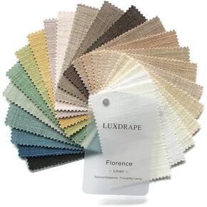 LuxDrape Florence Linen Curtain Fabric Sample Booklet 24 Colors in Saudi Arabia