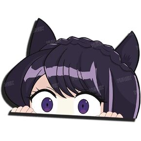 5.1 بوصة أنيمي ملصقات السيارات جميل كومي Peeker الوفير جذع نافذة الأمتعة المحمول دراجة نارية مقاومة للخدش الشارات in Kuwait