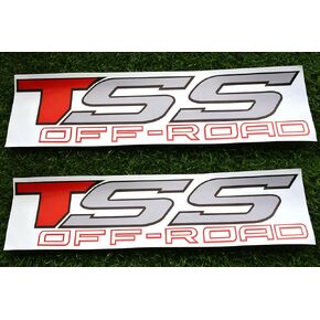 2Pcs TSS Off Road 4x4 Stickers Decal Emblem Vinyl Compatible with TSS (Black Gray) in Saudi Arabia
