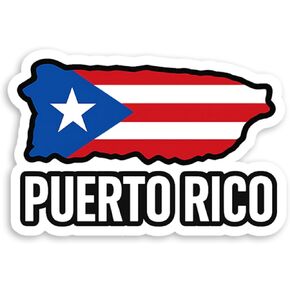 Puerto Rico Car Decal - Waterproof Vinyl Stickers for Adults, Water Bottle, Laptop, Phone Case, Durable Outdoor Stickers for Water Bottles and Tumblers (3PCS, 3") in Kuwait
