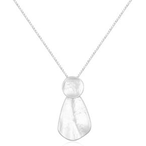 YUJIE قلادة هندسية مطروقة مطلية بالذهب مستديرة وقلادة على شكل دمعة قابلة للتعديل سلسلة مجوهرات أنيقة أنيقة in Kuwait