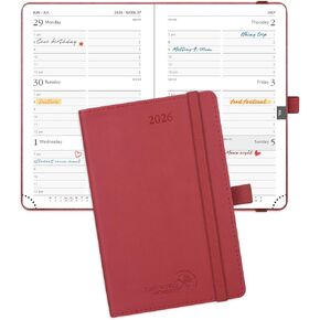 مخطط POPRUN 2026-2027، 6.5 بوصة × 8.5 بوصة، مخطط أكاديمي 2026-2027 أسبوعيًا وشهريًا (26 يوليو - 27 يونيو) كتاب مواعيد كل ساعة مع جيوب داخلية، غطاء جلدي ناعم، 100 جرام في المتر المربع - أرجواني in Kuwait