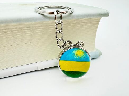 3 Pcs Rwanda Flag Key Chain,Cool Keychain for Car Keys, Stainless Steel Keyrings & Keychains,Used for Home Decoration, Jewelry Hanging Decorations. in Saudi Arabia