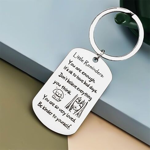 Funny Mental Health Gifts, Little Reminders Keychain, Cute Key chains,You Are Enough Key, Daily Affirmation Inspiration Uplifting Quotes, Self Love in Kuwait