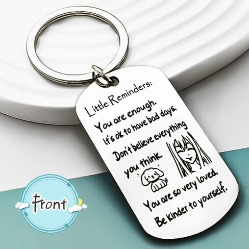 Funny Mental Health Gifts, Little Reminders Keychain, Cute Key chains,You Are Enough Key, Daily Affirmation Inspiration Uplifting Quotes, Self Love in Kuwait