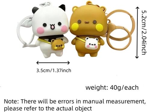 قلادة حقيبة سلسلة مفاتيح للزوجين من Yier - حلقة مفاتيح كرتونية لطيفة للأزواج، وإكسسوارات حقيبة الظهر، وهدايا لمحبي الرسوم المتحركة in Kuwait