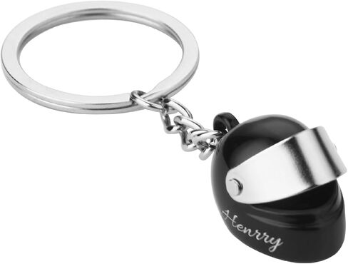 OXYEFEI Personalized Motorcycle Helmet Keychain, Custom Motorcycle Helmet Keychain Engraved with Name Gifts for Biker in Kuwait