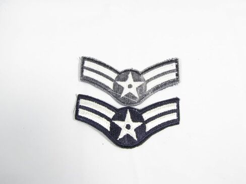 New Pair Air Force USAF 3" Airman First Class AIC Uniform Rank E3 Chevron Blue 4C1 in Saudi Arabia