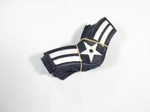 New Pair Air Force USAF 3" Airman First Class AIC Uniform Rank E3 Chevron Blue 4C1 in Saudi Arabia