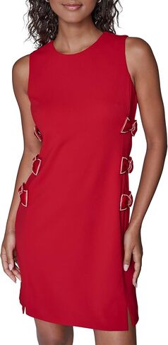 Karl Lagerfeld Women's Sleeveless Side Bows Scuba Crepe Sheath Dress in Saudi Arabia